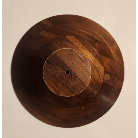 Wooden Bowls for Cereal Soup Fruit Salad Ice Cream & Dessert Vintage Set of 4 - Picture 10 of 10